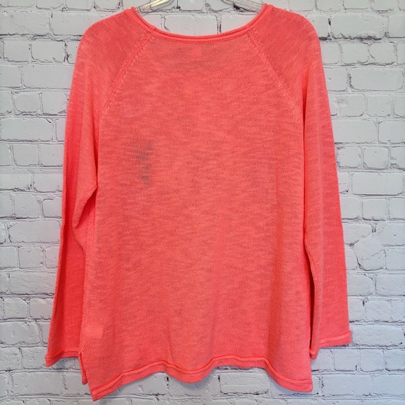 LILLY PULITZER Danette Long Sleeve Papaya Punch "Sunny" Sweater--L - Picture 7 of 14